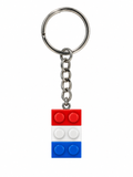 RED, WHITE & BLUE BRICK KEYRING