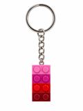 PINK & RED BRICK KEYRING