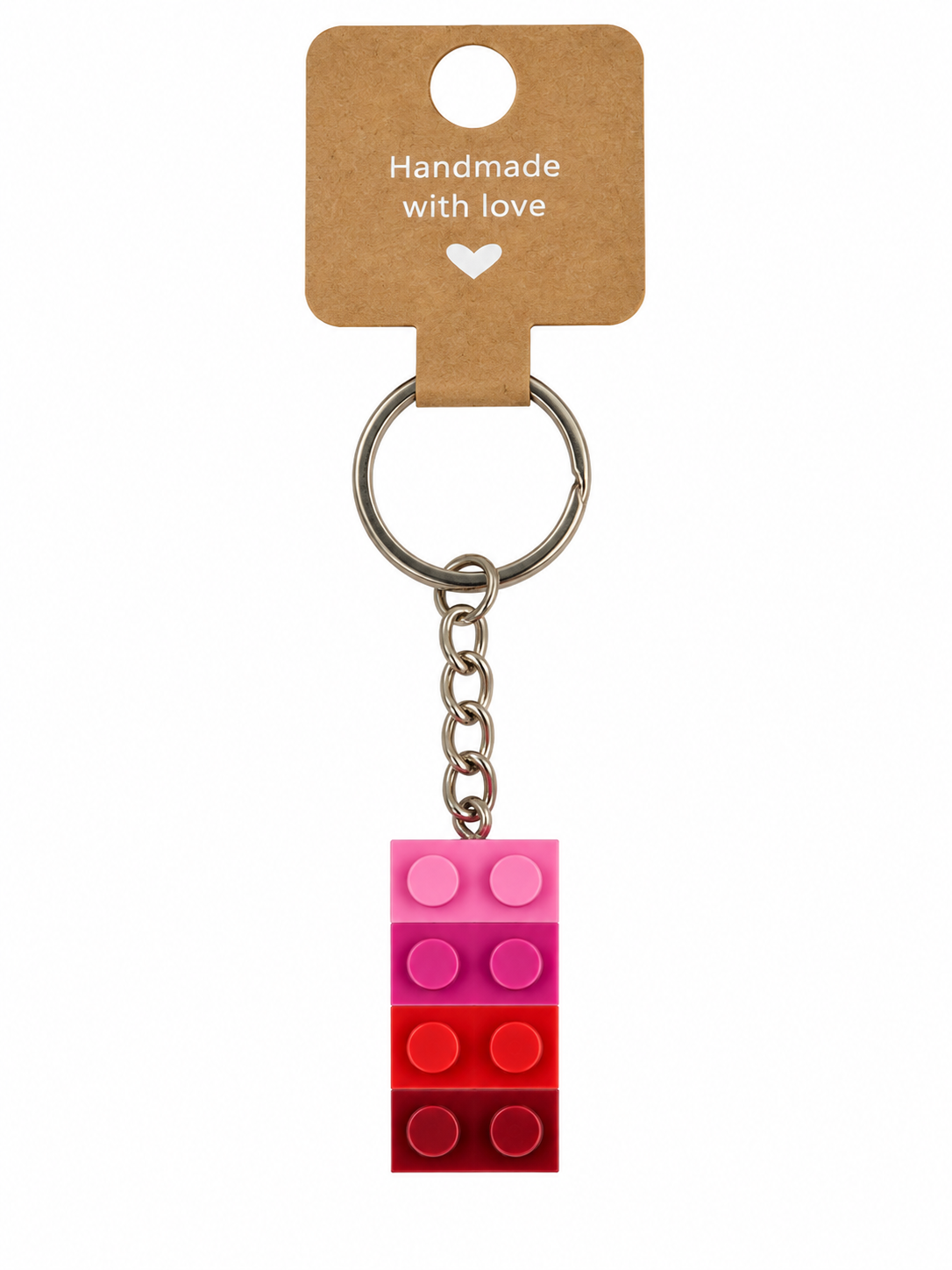 PINK & RED BRICK KEYRING