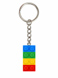 MULTICOLOURED BRICK KEYRING